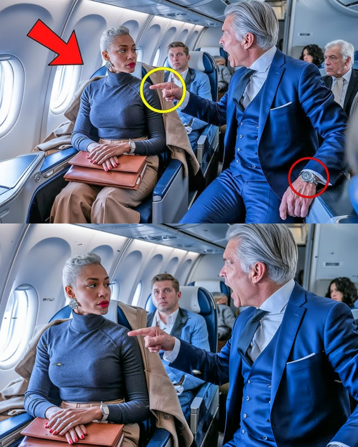 Rich Passenger Tells Black Woman to Move — The Entire Cabin Freezes When She Speaks