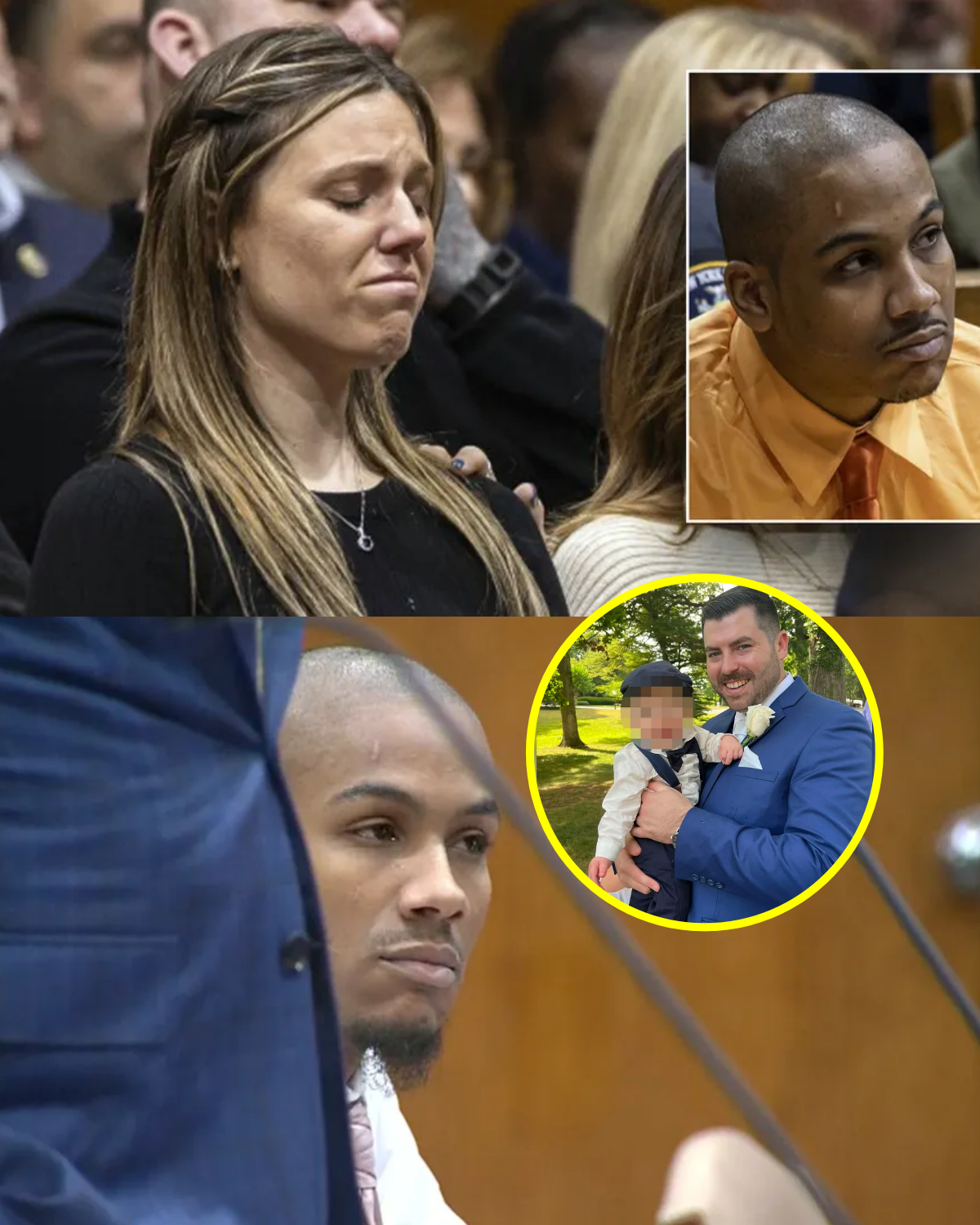 NYPD Officer Jonathan Diller’s widow weeps as sea of blue fills courtroom in accused cop killer’s murder trial