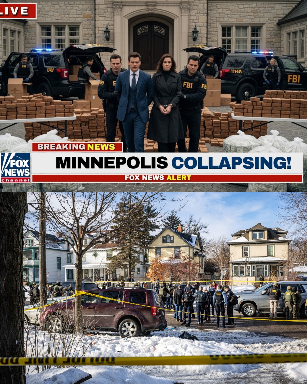 FBI & ICE Raid Minneapolis Power Couple Mansion – $15M Drugs and $62M Cash Seized