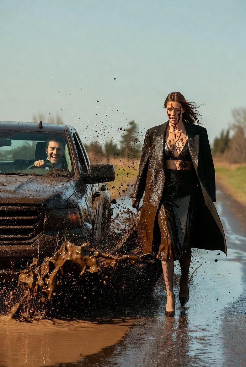 He Deliberately Splashed Mud on His Ex-Wife with His Car — Unaware She Was Now a Billionaire