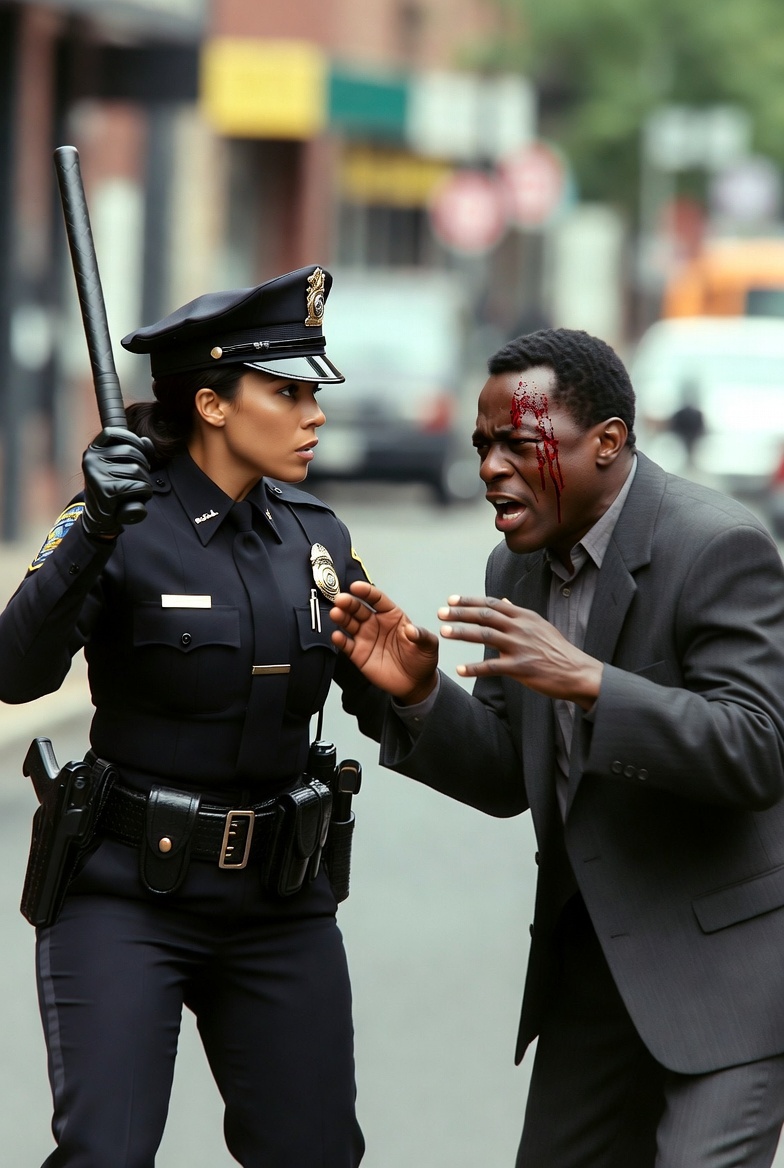 “She Profiling-Stopped a Well-Dressed Black Man, Swung the Baton, and Wrote “Resisting”—Until His Badge Made the Station Go Silent”…