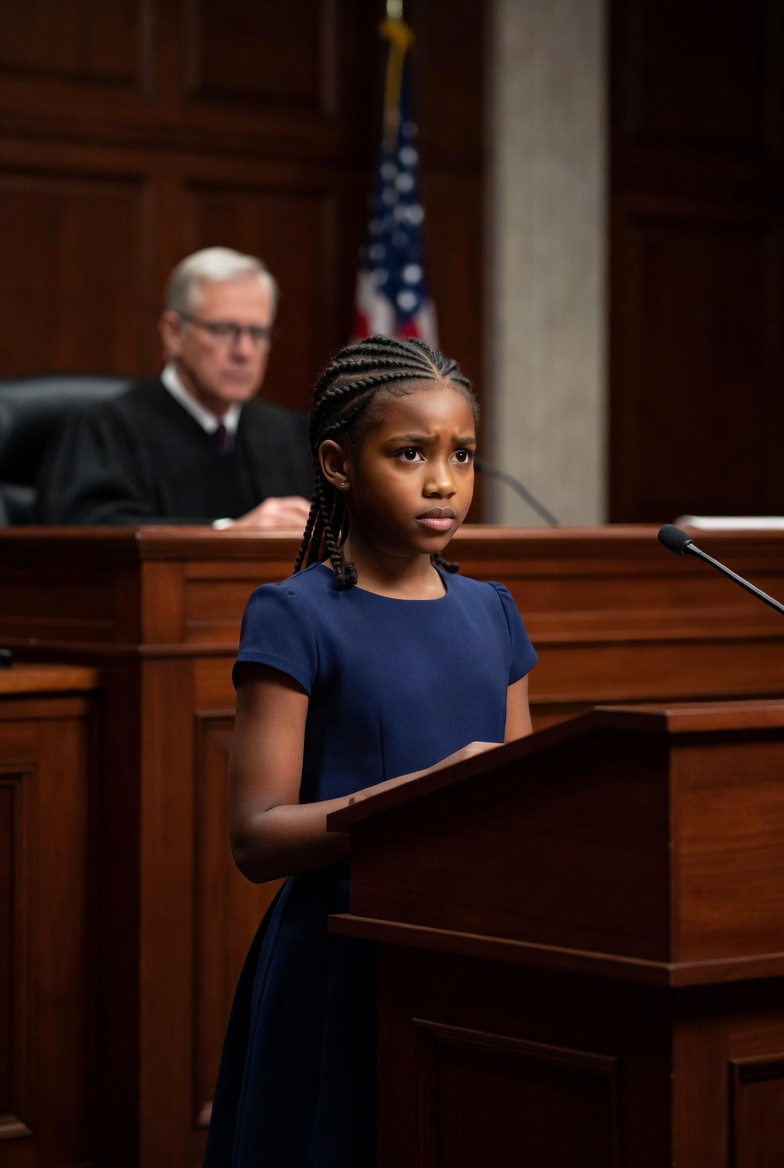 Little Black Girl Told the Judge, “I’ll Defend My Dad” — They Laughed, Then Everything Changed